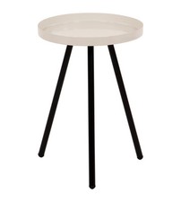 TAVOLINO SALOTTO "DALTON" CREMA, Ø30 CM