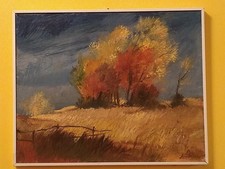 Ugo Lombardo, Vento d'Autunno, Olio su Tela  cm. 40 x 50 del 1993