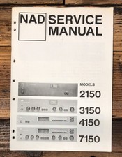 NAD Modello 2150 3150 4150 7150 Amplificatore Sintonizzatore Manuale di Servizio *Originale*