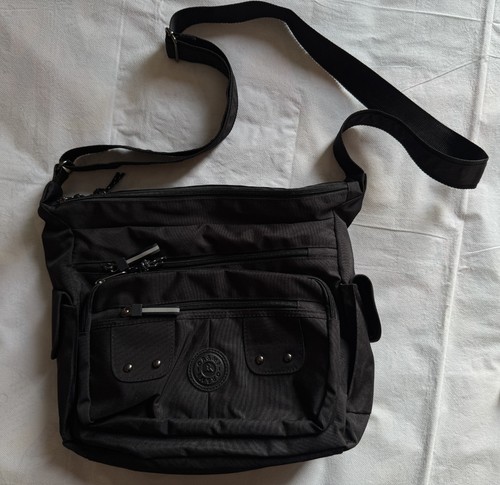 Borsa tracolla nera multi - tracolla,