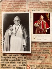 RARO LOTTO RELIQUIE Papa Giovanni XXIII: ex indumentis e foto vera benedizione del Papa