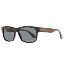 Gucci GG0003SN 006 Occhiali da Sole Polarizzati Rosso/Verde/Nero Lente 52mm Made in Italy