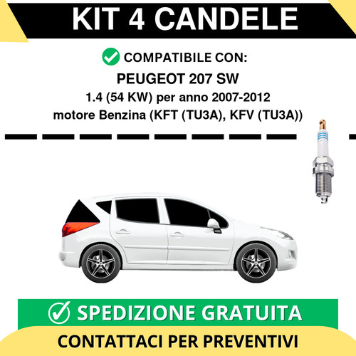 Kit candele per peugeot - candele,