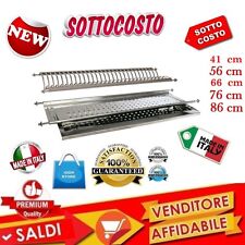 SCOLAPIATTI INCASSO ACCIAO INOX COLAPIATTI A MOLLA BASE VASCHETTA RACCOGLI GOCCE