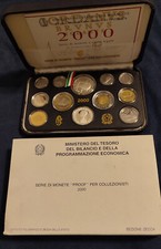 Serie divisionale Italia 2000 in lire proof fondo specchio 