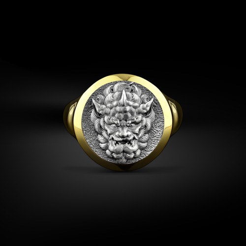 Anello uomo rotondo in - da,