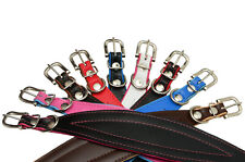 Cane Collare Levriero Saluki Lurcher Whippet Nero Vera Pelle