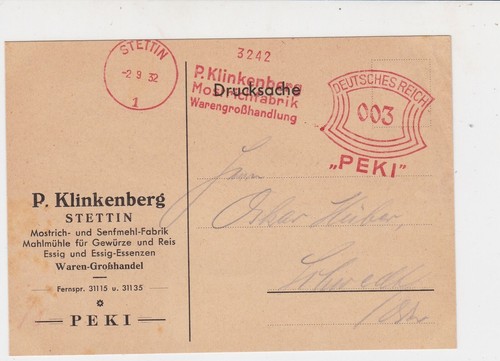 Germany 1932 peki vinegar - germany,