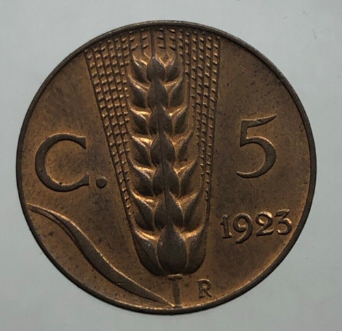 Centesimi spiga 1923 fdc - spiga,