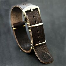 Cinturino per orologio pelle Zulu strap artigianale fits Breitling 18/20/22/24