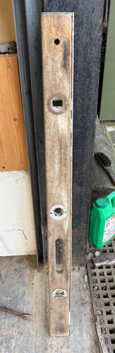 Old wooden spirit level - old,