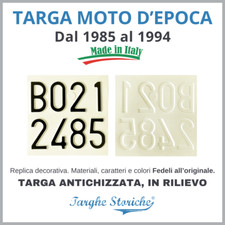 Targa Decorativa Moto dal 1985