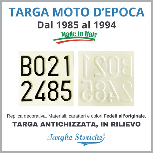 Targa decorativa moto - dal, 1985