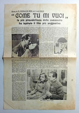 Estratto IL POPOLO DI ROMA Come tu mi vuoi Greta Garbo George Fitzmaurice 1933