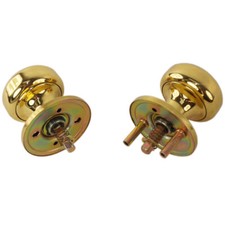 Maxtech Kit Rosa Pomello Ottone Lucido per Serratura Mortise Porta Cancello in Ferro