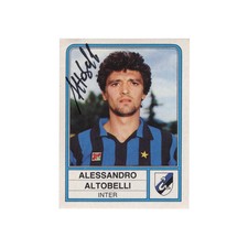 ALESSANDRO ALTOBELLI Figurina Autografata Signed Sticker Inter Panini 1983–1984