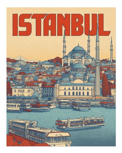 Quadro urbano istanbul arte - di,