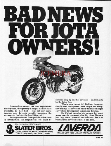 Laverda jota 1000 motor - laverda, 1000'