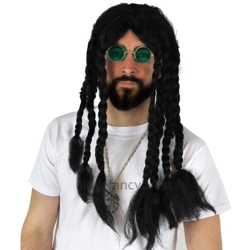 Parrucca lunga rasta nera - rasta,