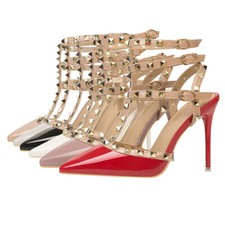 Sandali donna a punta rivetti