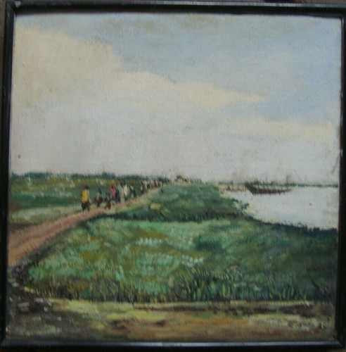 Quadro dipinto olio - ad, africa