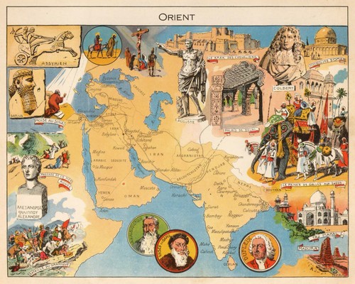 Mappa decorativa metà secolo