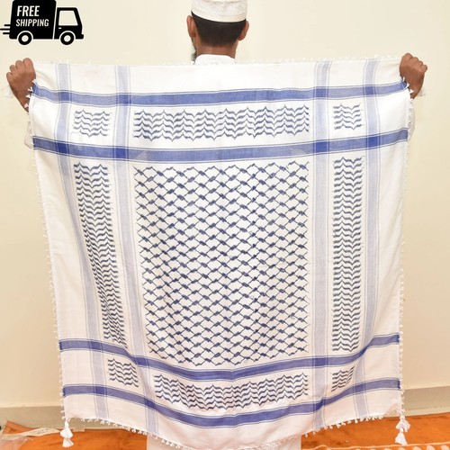 Sciarpa keffiyeh palestina blu - keffiyeh,