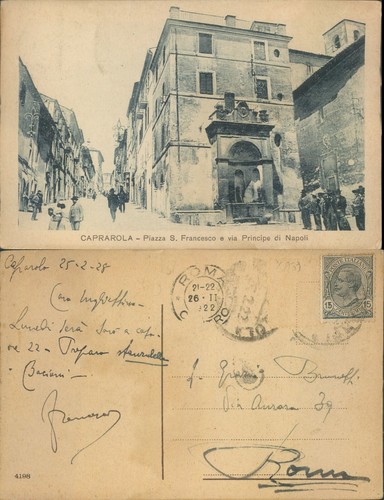 Caprarola piazza animata con - caprarola,