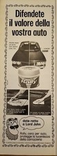 PUBBLICITA' ADVERTISING 1973 RALLY by JOHNSON WAX Cera Per Carrozzeria Auto Vtg