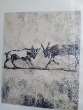 Incisione acquaforte. Le due capre Chagall