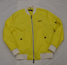GIUBBINO BOMBER UOMO KITON CAPOSPALLA GIALLO FULL ZIP TG 46 EU 36 US nuovo senza etichette