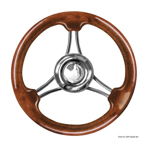 Osculati volante curvo mogano - volante,