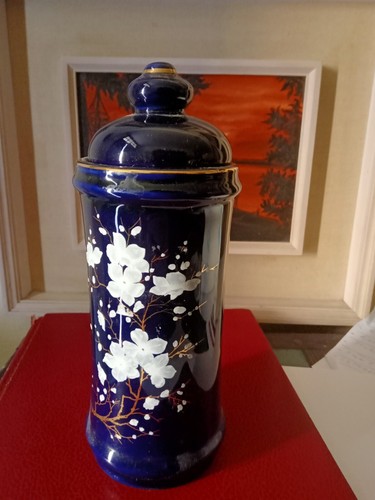 Vaso smaltato blu - vaso, b.c.