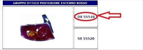 55510 fanale posteriore - 55510,