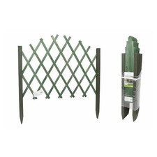 TRALICCIO IN LEGNO RETE ESTENSIBILE VERDE RAMPICANTI STACCIONATA 117X65CM 219840