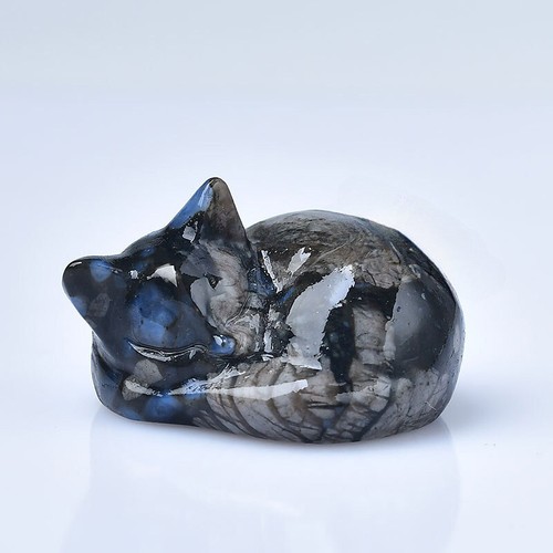 Natural blue amphibole - amphibole, quartz