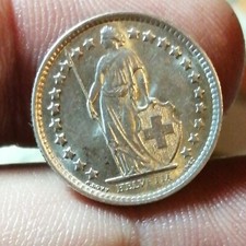 SVIZZERA 1/2 FRANCO 1963 ARGENTO 835 GR 2,5 DIA. 18,2 (SPL) 