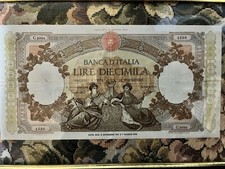 DIECIMILA 10000 LIRE REPUBBLICHE MARINARE REGINE DEL MARE DECRETO 2/11/1961