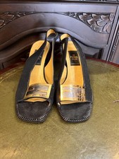 Sandali Fendi neri Slingback