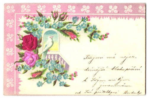 Cartolina goffrata tessuto - goffrata,