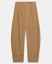 ZARA DONNA MID-RISE ZW COLLEZIONE FRECCETTE CHINO CAMMELLO 9109/336/707 NUOVO