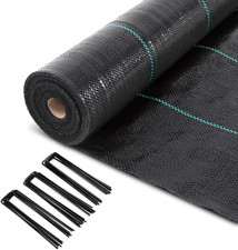 ® Telo Pacciamatura 2M X 50M 100G/M², Con 100 Picchetti a U, Telo anti Erbacce p