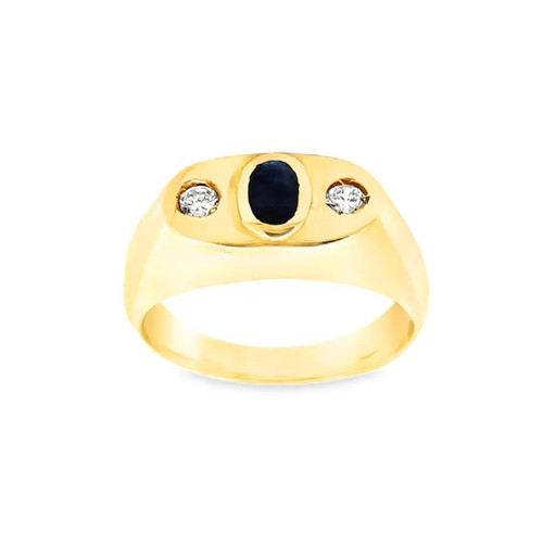 Anello uomo zirconi - anello, zaffiro