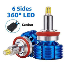 KIT LED H11-H8-H9 CANBUS LAMPADE LUCE A 360° 120 WATT SPECIFICO FARO LENTICOLARE