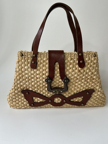 Borsa mano vintage paglia - in,