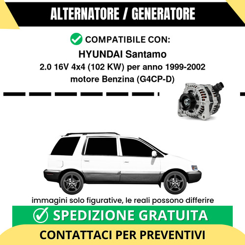 Alternatore hyundai santamo - alternatore,