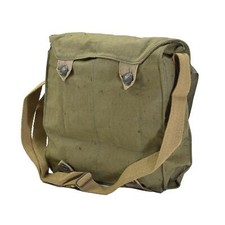 Borsa a tracolla maschera antigas militare ceca originale tela verde vintage eccedenza NUOVA
