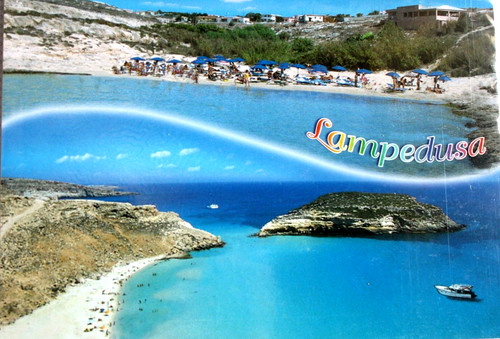 Cartolina lampedusa isola e - cartolina,