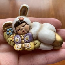 THUN Bambino Coniglio Di Pasqua Con Farfalla Lunghezza 6 cm RARO