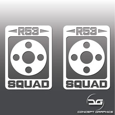 2 adesivi decalcomania vinile